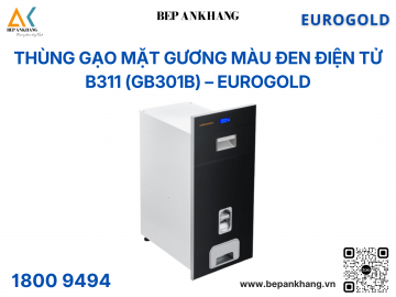 Thùng gạo mặt gương màu đen điện tử B311 (GB301B) – Eurogold